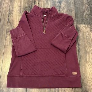 L.L. Bean Womens 1/4 Zip Quilted Sweatshirt